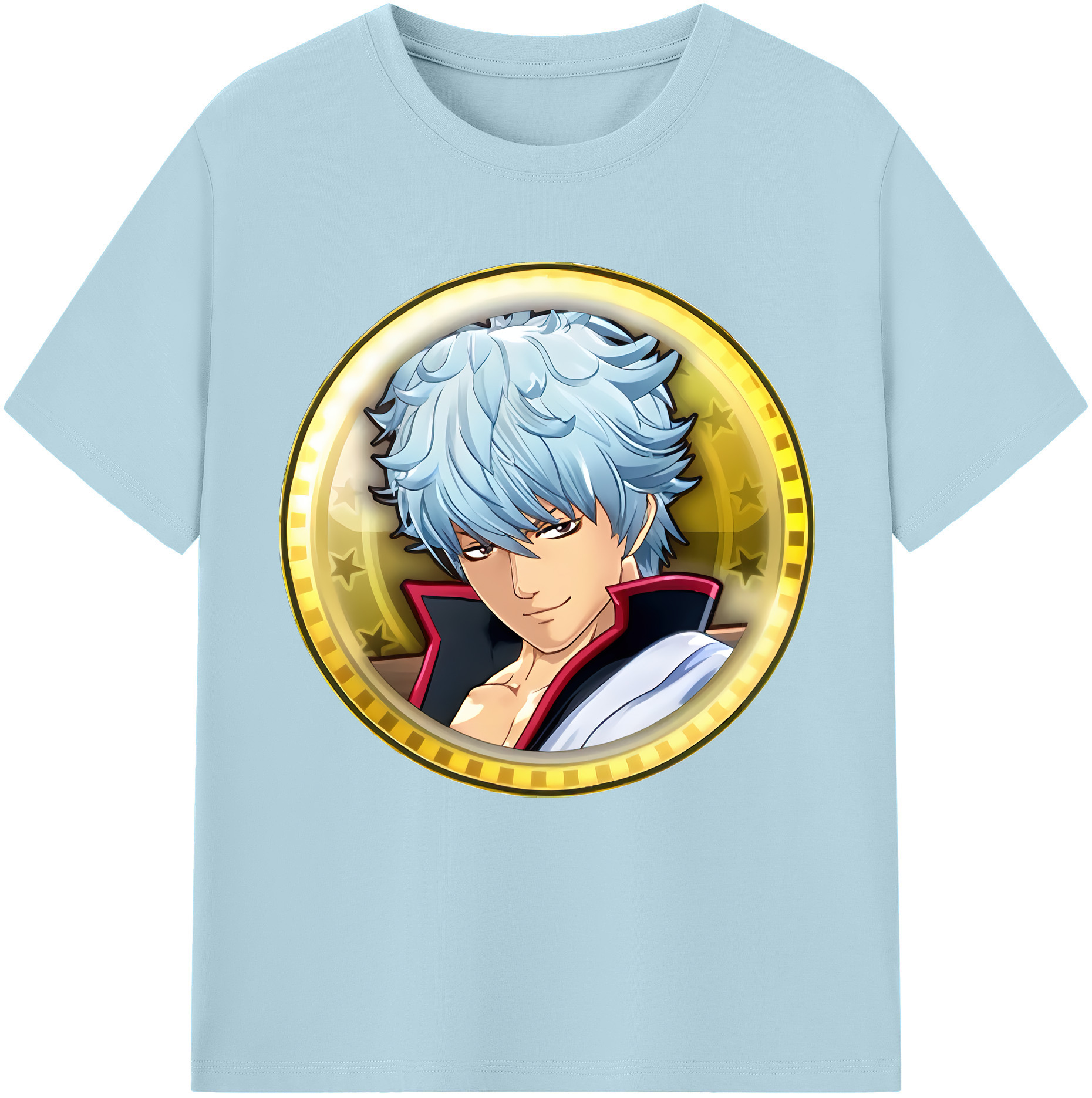 （画像用） ぎんたま 坂田銀時（さかたぎんとき） 神楽 志村新八（しむら しんぱち） GINTAMA Sakata Gintoki Kagura Shimura Shinpachi 綿100％半袖Tシャツ（フロントプリント）